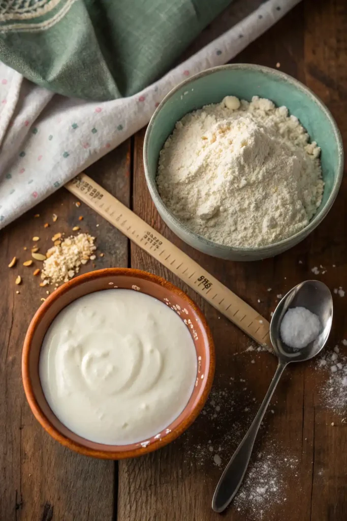Ingredients for 2 Ingredient Yogurt Bread