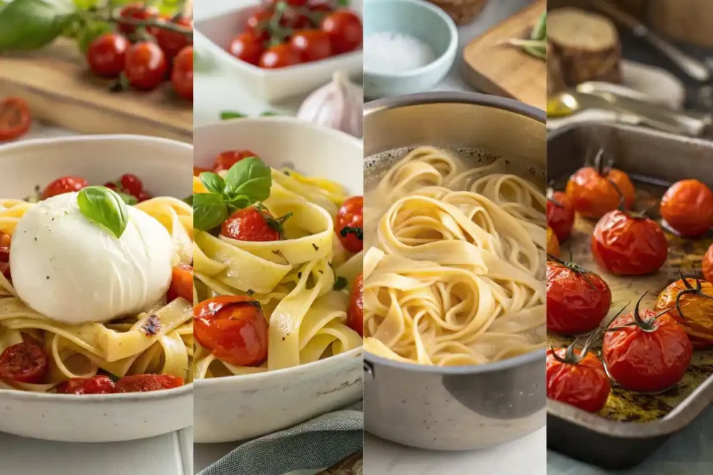 How to Make Pasta with Roasted Tomatoes and Burrata