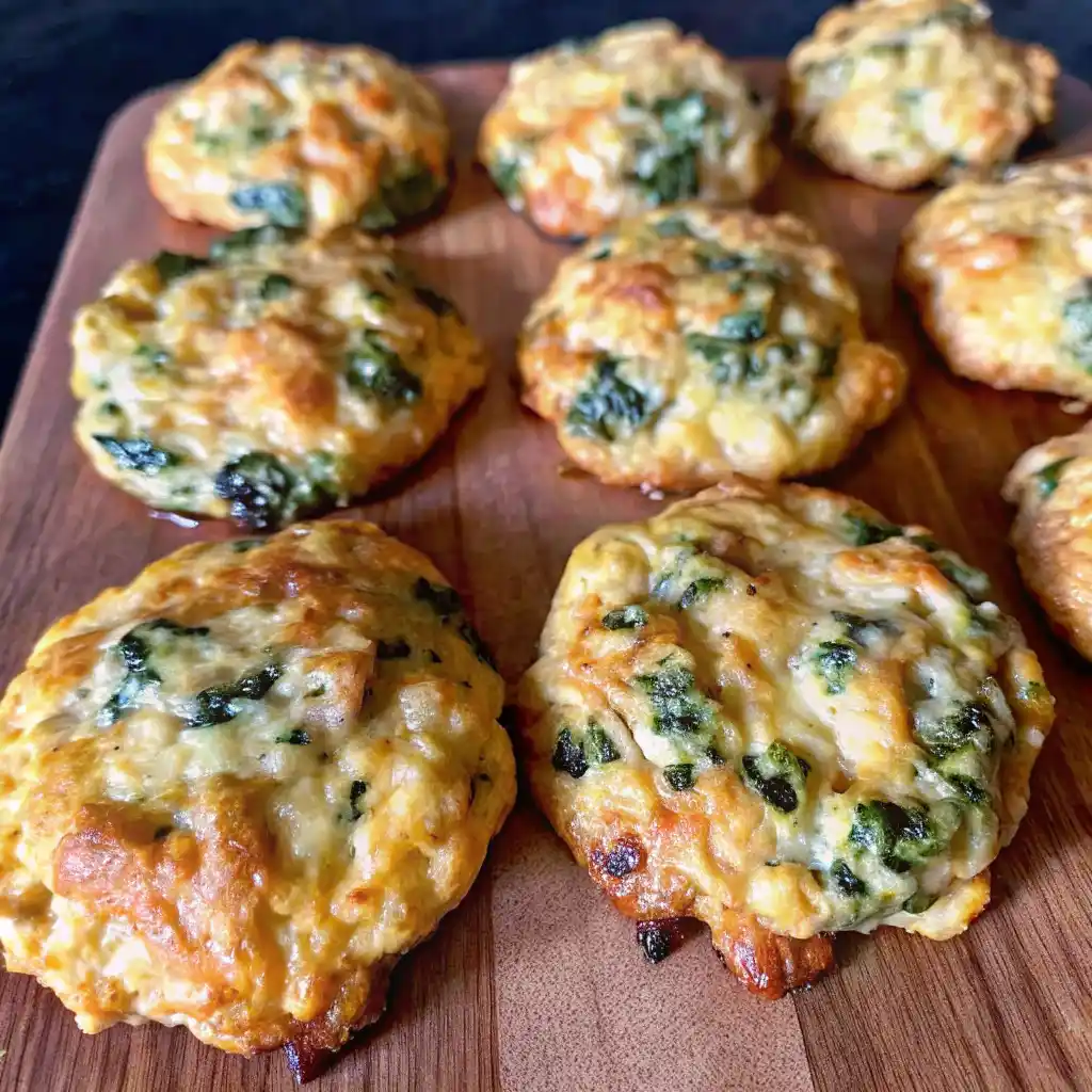 Broccoli cheddar biscuits with cottage cheese baked golden and fluffy