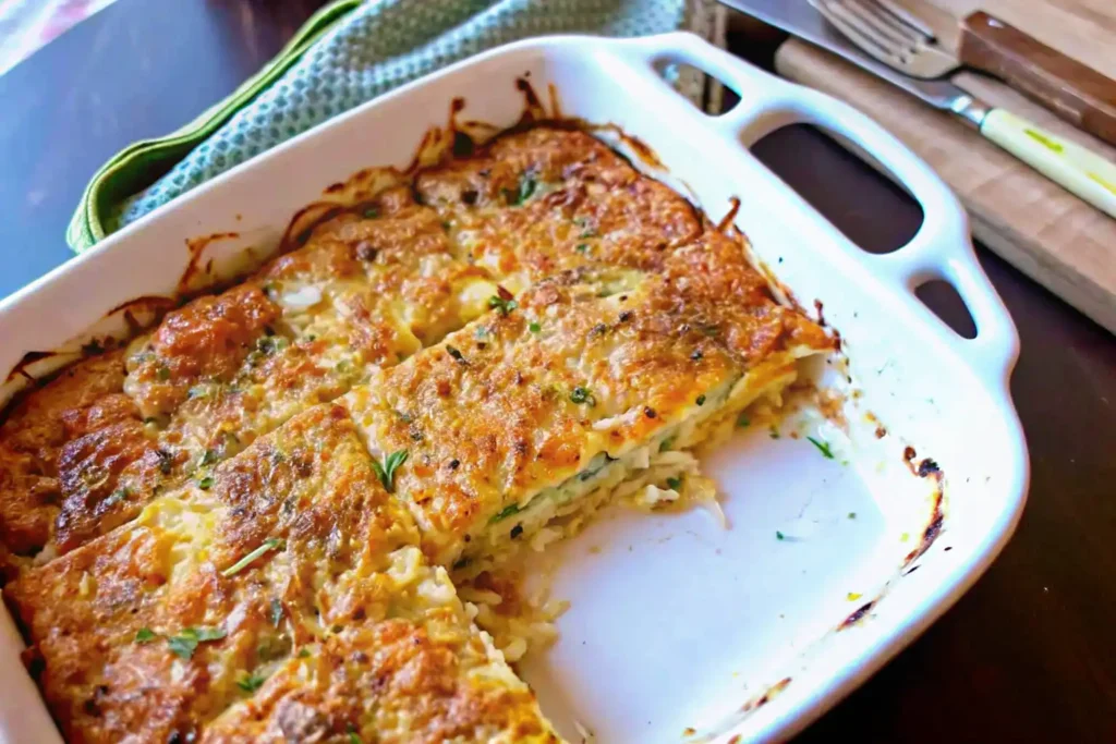 Butternut squash lasagna no pasta baked with ricotta and mozzarella layers.