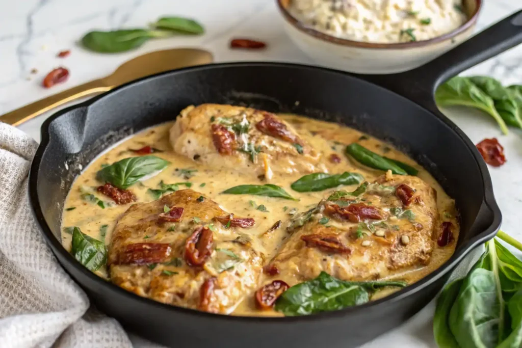 One Pan Chicken Florentine
